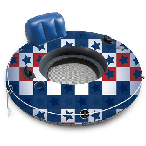 Inflatable lazy durable swimming ring