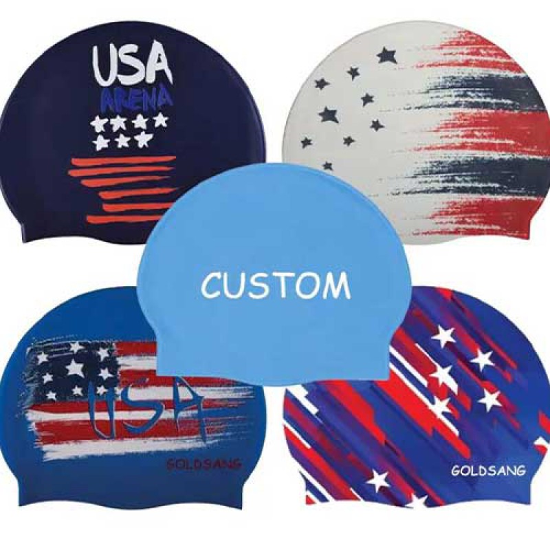 Customized personalized rubber arena competition swimming cap